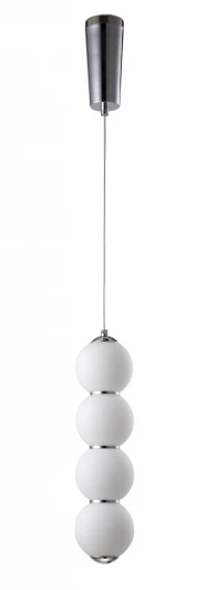 DESI SP4 CHROME/WHITE Подвесной светильник Crystal Lux DESI SP4 CHROME/WHITE (LED, 220V, на проводе, шарики, бусы)