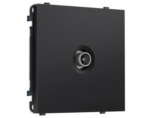 MS813010 Комплект механизма ТВ-розетки оконечной (Черный матовый) Ambrella Volt QUANT PRO MS813010