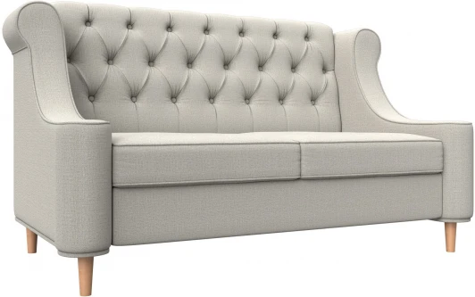 123794 Диван кухонный прямой Бронкс (Бежевый/Рогожка) Лига Диванов арт.123794