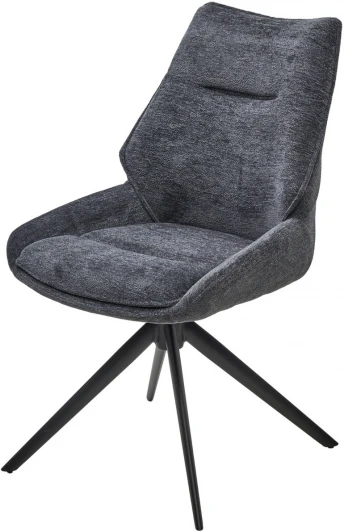 626M05493 Стул OLAF 360 град. поворот. RAVEN18 Серый, ткань / Черный, ®DISAUR