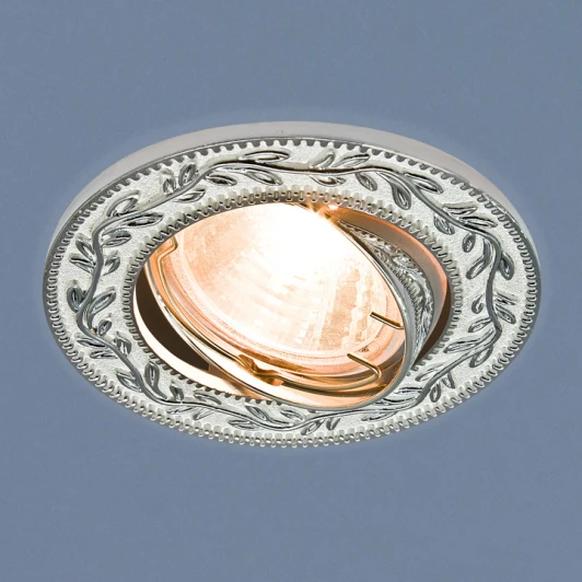 713 MR16 WH/SL белый/серебро Встраиваемый точечный светильник Elektrostandard 713 MR16 WH/SL белый/серебро