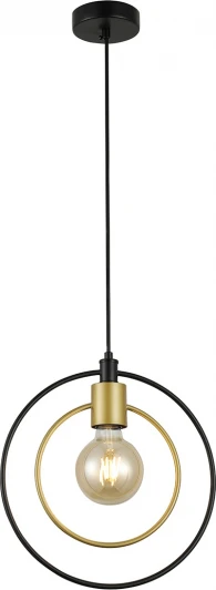 1162/1S Подвесной светильник Escada Interval 1162/1S 1x40Вт E27, металл, черный/золото (220V, на проводе)