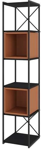 LEV01146 Стеллаж прямой VALE MINI BOOKCASE LEVE (Металл/Черный) арт.LEV01146
