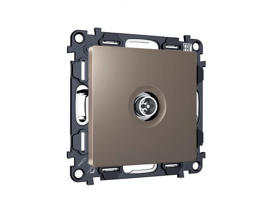 MA643005 Комплект механизма ТВ-розетки оконечной экранированной встраиваемый (темная бронза матовый) Ambrella Volt QUANT MA643005
