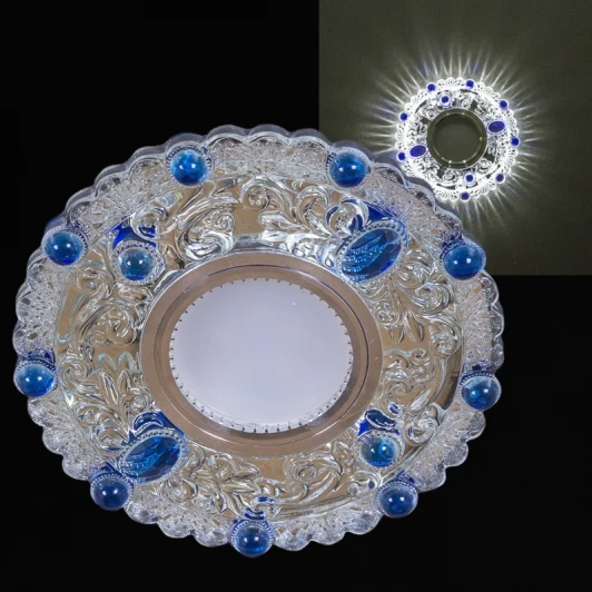 14339-9.0-001LD MR16+LED3W WT+BL Встраиваемый точечный светильник Reluce 14339-9.0-001LD MR16+LED3W WT+BL (220V, круглые)