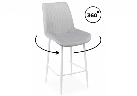 632588 Барный стул Седа 360 светло-серый (zd 960) / белый np 632588