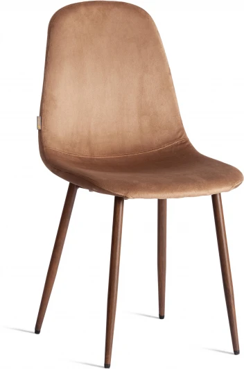 21561 Стул BREEZE (mod. JSC-58) / 1 шт. в упаковке (Велюр,Металл  /Темно-коричневый,Орех)