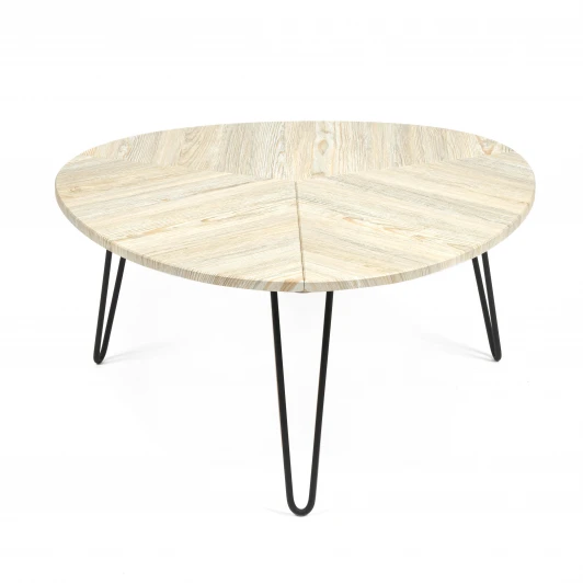 14421 Стол журнальный WEBSTER Скания натуральная (ножки черные) (МДФ/металл)