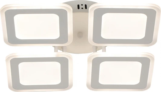 10288/4LED Потолочная люстра светодиодная Escada Erida 10288/4LED 75Вт, с ПДУ, металл/акрил, белый (регулировка яркости, 220V)