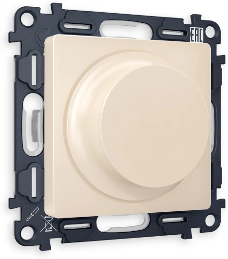 MA325510 Комплект механизма Ambrella Volt светорегулятора универсального поворотно-нажимного ALFA MA325510 Бежевый матовый 25-600W/LED 5-300W QUANT