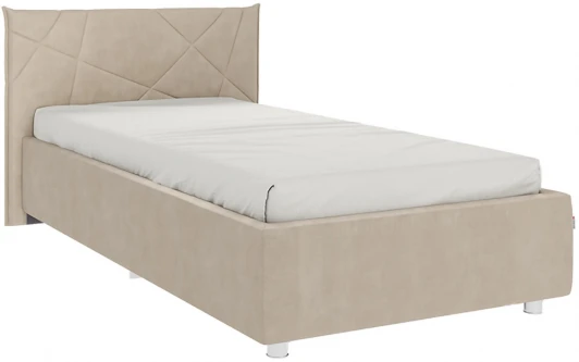 505115 Кровать Woodville Бест (ДСП/Велюр, Бежевый) 505115