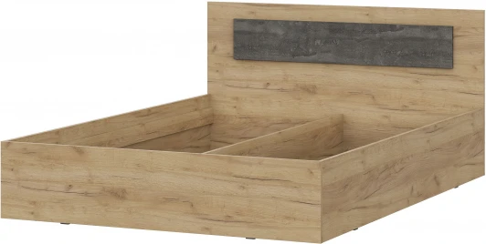 101598 Кровать МСП-1 140, Дуб золотой, камень темный, SV Мебель