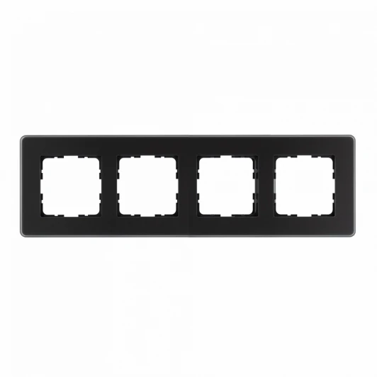 G1004GB-RM Рамка на 4 поста (черный) Jasmart G-Glass G1004GB-RM