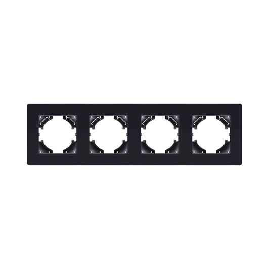 EA4BK Рамка 4-постовая черный Kollinger Eleganz Acryl EA4BK