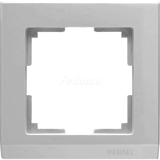 WL04-Frame-01 Рамка на 1 пост Werkel Stark, серебро