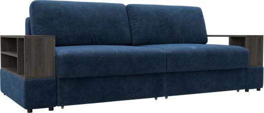 129075 Диван прямой с 2 полками Лига-055 НПБ Лига Диванов (Велюр) арт.129075