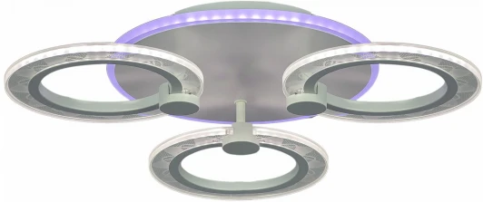20309-0.3-3+1 WT 57W Потолочная люстра светодиодная на штанге с пультом Reluce 20309-0.3-3+1 WT 57W (220V, кольцо)