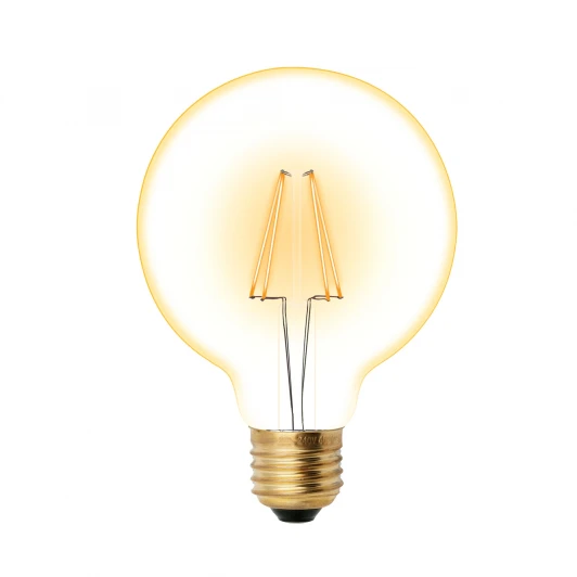 LED-G95-6W/GOLDEN/E27 GLV21GO Лампочка светодиодная шар желтая E27 6W Uniel LED-G95-6W/GOLDEN/E27 GLV21GO