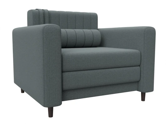 132544 Кресло Лига-070 (ЛДСП,Брус,Фанера/Дерево/Рогожка/Серый) Лига Диванов 132544