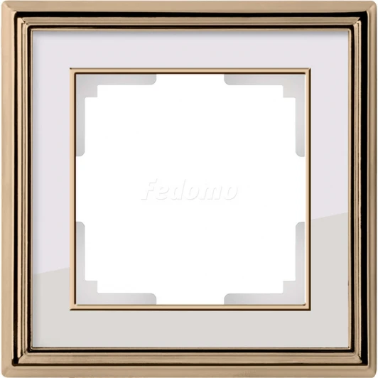 WL17-Frame-01 Рамка на 1 пост Werkel Palacio, золото с белым