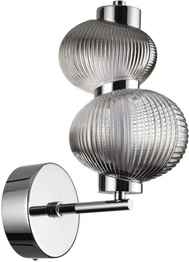 5096/8WL Бра Odeon Light Bruco 5096/8WL хром/дымчатый градиент/металл/стекло LED 8W 4000K (220V)
