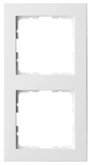 G1002W Рамка на 2 поста (белый глянцевый) Jasmart G-Classic G1002W