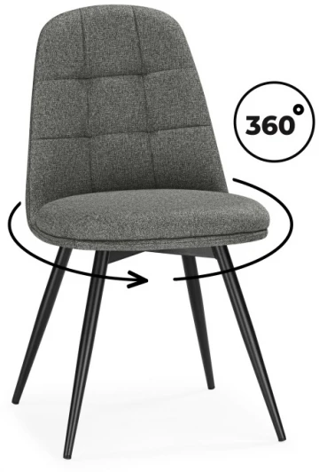 15884 Обеденный стул Woodville Texas (Металл, Рогожка/Черный) арт.15884