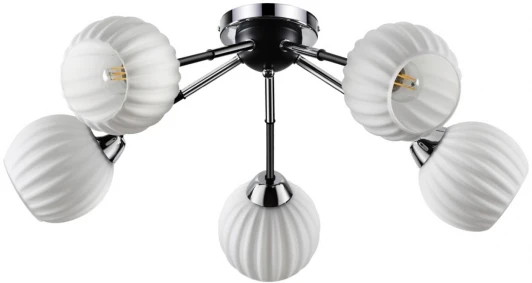 4593/5C Люстра потолочная Danika 4593/5C хром, черный E27 5*40W