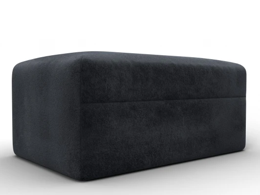 129573 Модуль пуф Лига-060 НПБ (ЛДСП,Брус,Фанера,Велюр/Темно-серый) Лига Диванов 129573