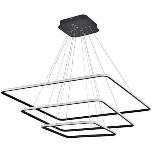 S111024/3SQ 135W Black Out Люстра подвесная светодиодная Donolux, 3 плафона, 135W, черный с белым