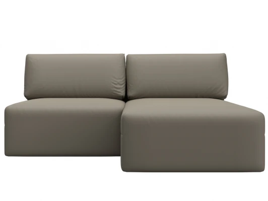 130060 Диван угловой модульный Лига-060 НПБ угол универсальный (ЛДСП,Брус,Фанера/Пластик/Экокожа/Бежевый) Лига Диванов 130060