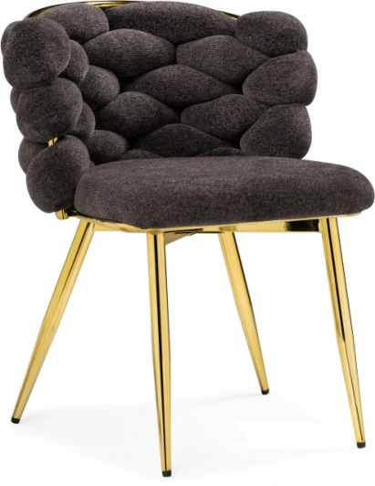 15758 Стул на металлокаркасе Woodville Rendi gold / gray