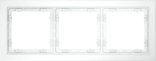 VLS110302 Рамка на 3 поста (белый, матовый, стекло) Voltum S70 VLS110302