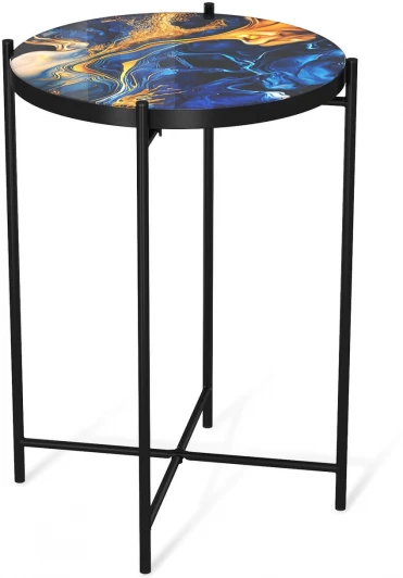 5093730110 Столик журнальный Sheffilton SHT-CT8-3 синий сапфир/черный муар от фабрики Sheffilton