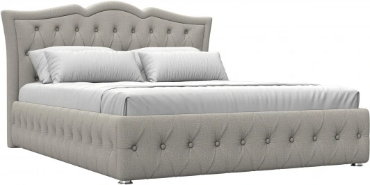 123064 Кровать интерьерная Герда 160 (Бежевый/Рогожка) Лига Диванов арт.123064