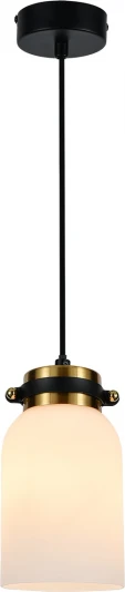 1151/1S Подвесной светильник Escada Madison 1x40Вт E14, металл/стекло, черный/бронза, белый (220V, на проводе)
