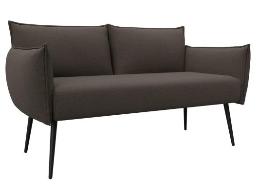 131062 Диван прямой Лига-083 (Фанера/Металл/Рогожка/Коричневый) Лига Диванов 131062