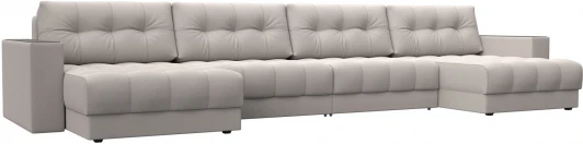 128582 Диван П-образный с декором Лига-049 НПБ Лонг Лига Диванов (Замша) арт.128582