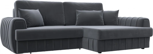 129271 Диван угловой Лига-057 НПБ угол правый Лига Диванов (Велюр) арт.129271