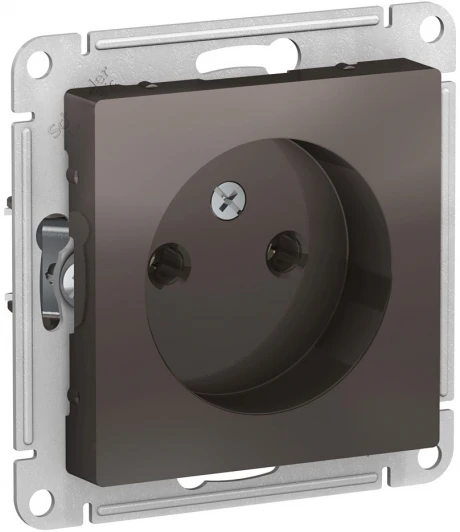 ATN000641 Розетка встраиваемая без заземления (мокко) Systeme Electric AtlasDesign ATN000641