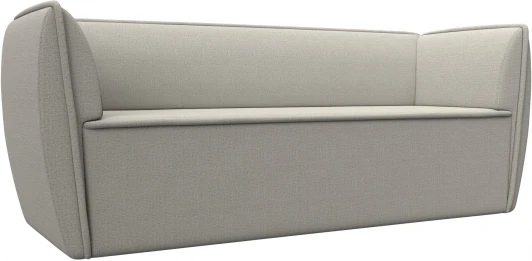 122443 Диван кухонный прямой Бергамо 3-х местный (Бежевый/Рогожка) Лига Диванов арт.122443