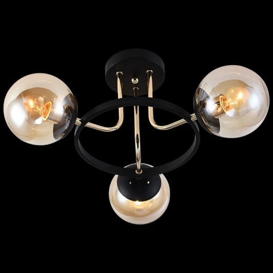 01344-0.3-03 BK+FGD Потолочная люстра Reluce 01344-0.3-03 BK+FGD (220V, шар)