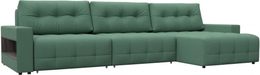 128957 Диван угловой с полками Лига-053 НПБ Лонг Лига Диванов (Рогожка) арт.128957