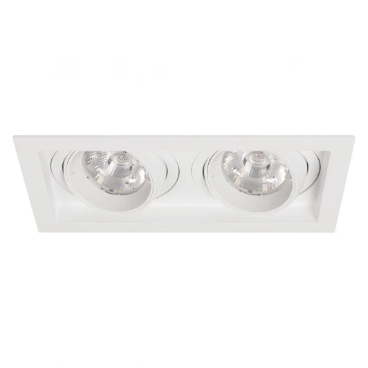 057762 Встраиваемый светильник светодиодный MS-VORTEX-BUILT-S210x117-2x20W Warm3000 (WH-WH, 20 deg, 230V) (Arlight, IP20 Металл) 057762