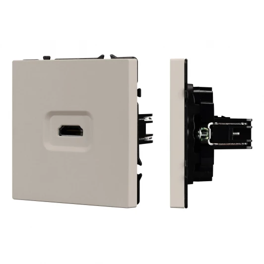 061842 Механизм HDMI розетки SCT-NOBE-MHD1-SFPL-CA (Arlight, Кашемир) 061842