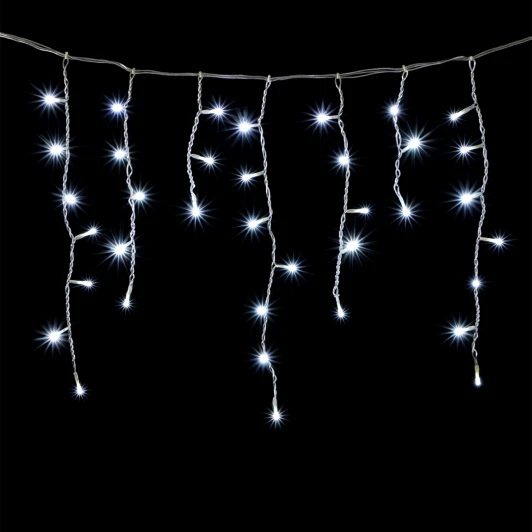 ECC150-10-2W Гирлянда Бахрома 3 x 0,5 м Белая 220В, 150 LED, Провод Прозрачный Силикон, IP65