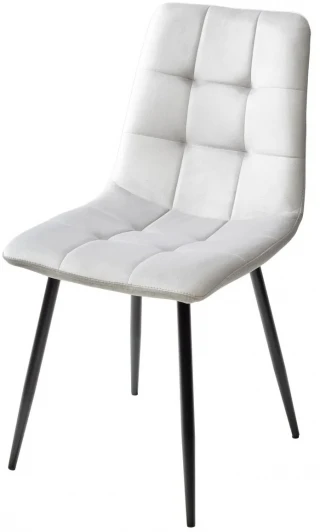 624M03995 Стул BARI UF910-02 LIGHT GREY, велюр / черный каркас