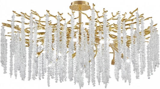23111.1000.14.G9.A GD Потолочная люстра хрустальная на штанге Arte Milano Milano-1 23111.1000.14.G9.A GD (220V)