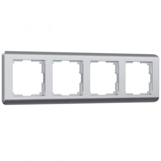 W0042106 Рамка на 4 поста Stream (серебряный) Werkel W0042106 (a051275)