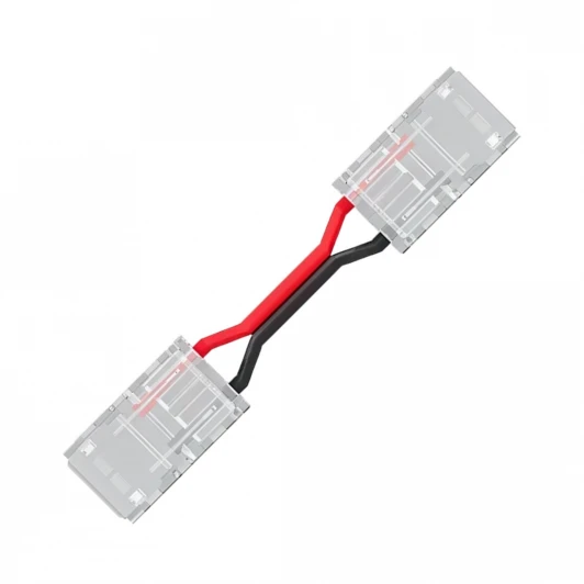 09-168 Коннектор прокалывающий 2 pin, для гибкого соединения одноцветной LED ленты 10 мм, тип SMD, COB, IP20 длина провода 150 мм Apeyron 09-168